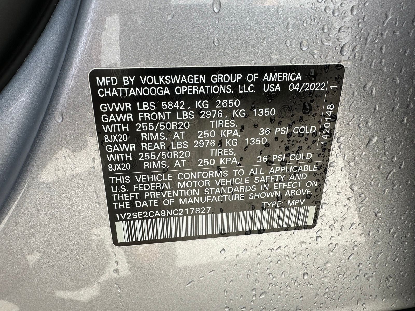2022 Volkswagen Atlas Cross Sport 3.6L V6 SEL R-Line