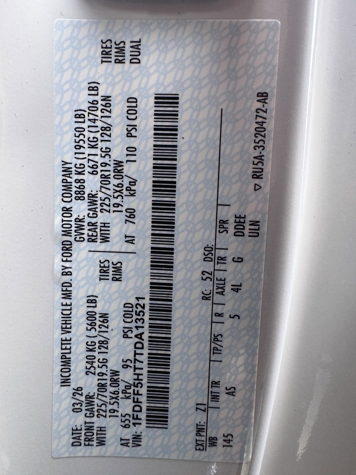 2026 Ford F-550SD XL Fleet