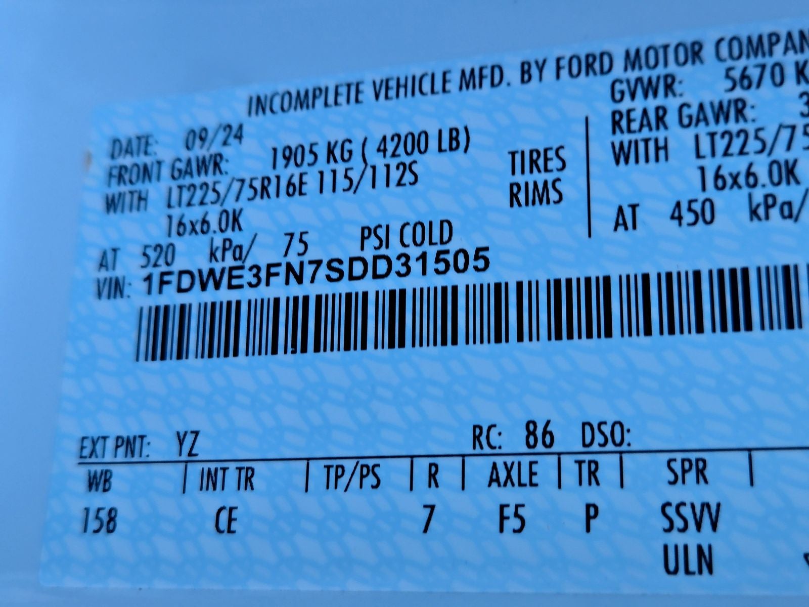 2025 Ford E-350SD Base Fleet