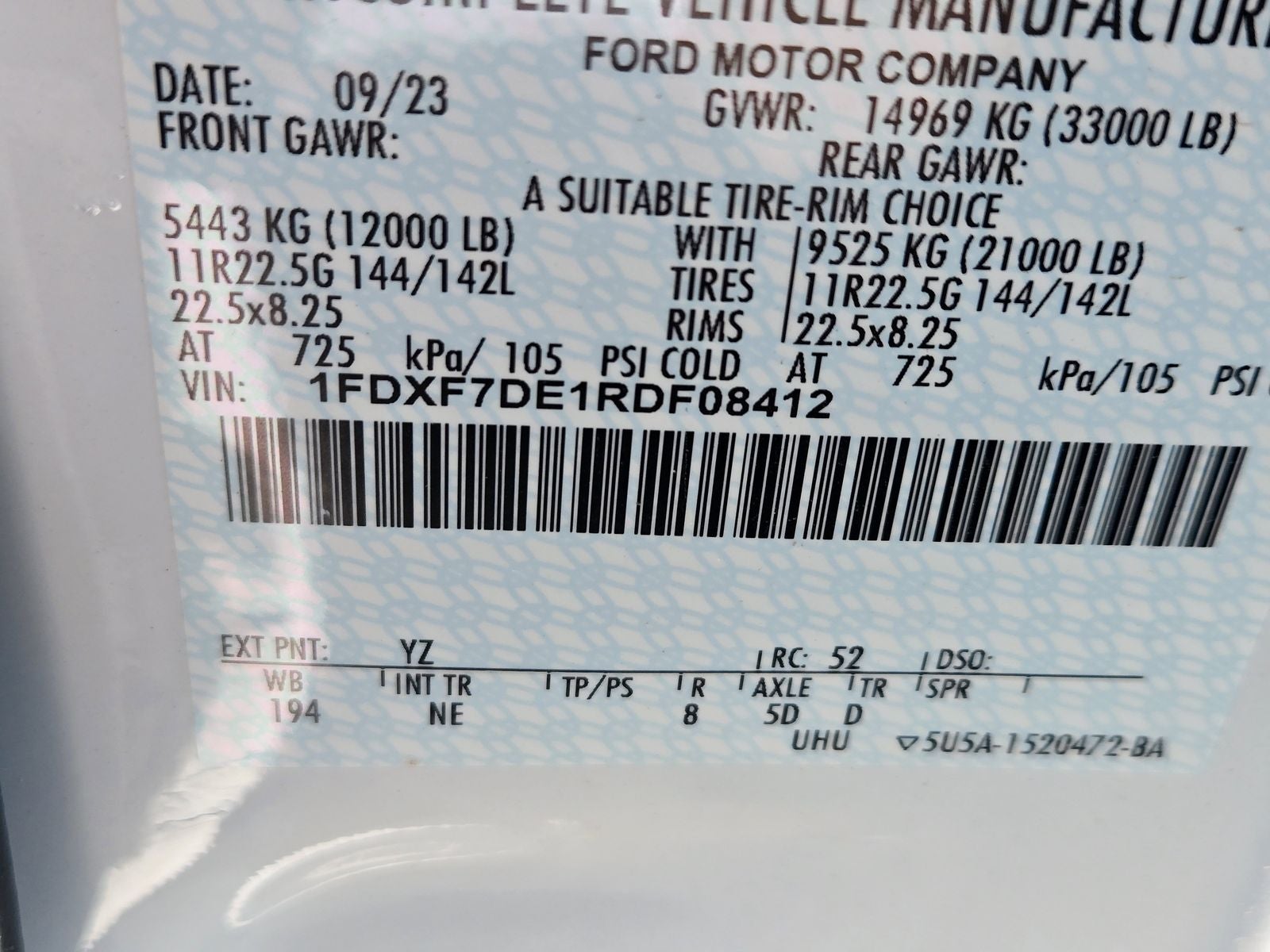 2024 Ford F-750SD Base Fleet