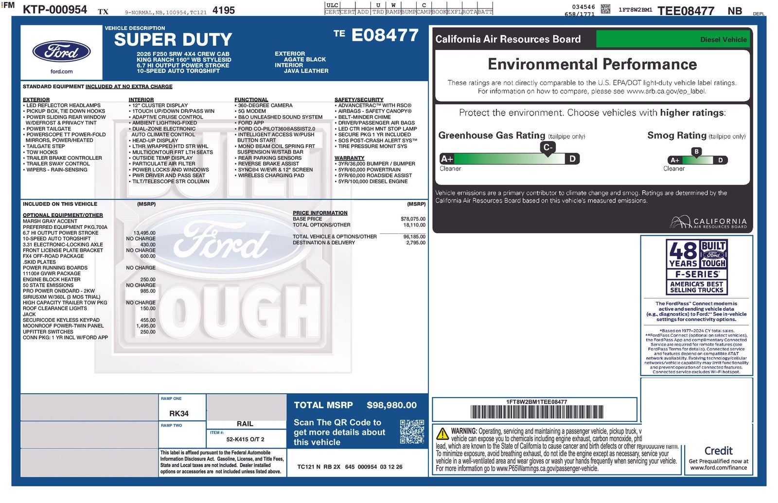 2026 Ford F-250SD F-250® King Ranch®