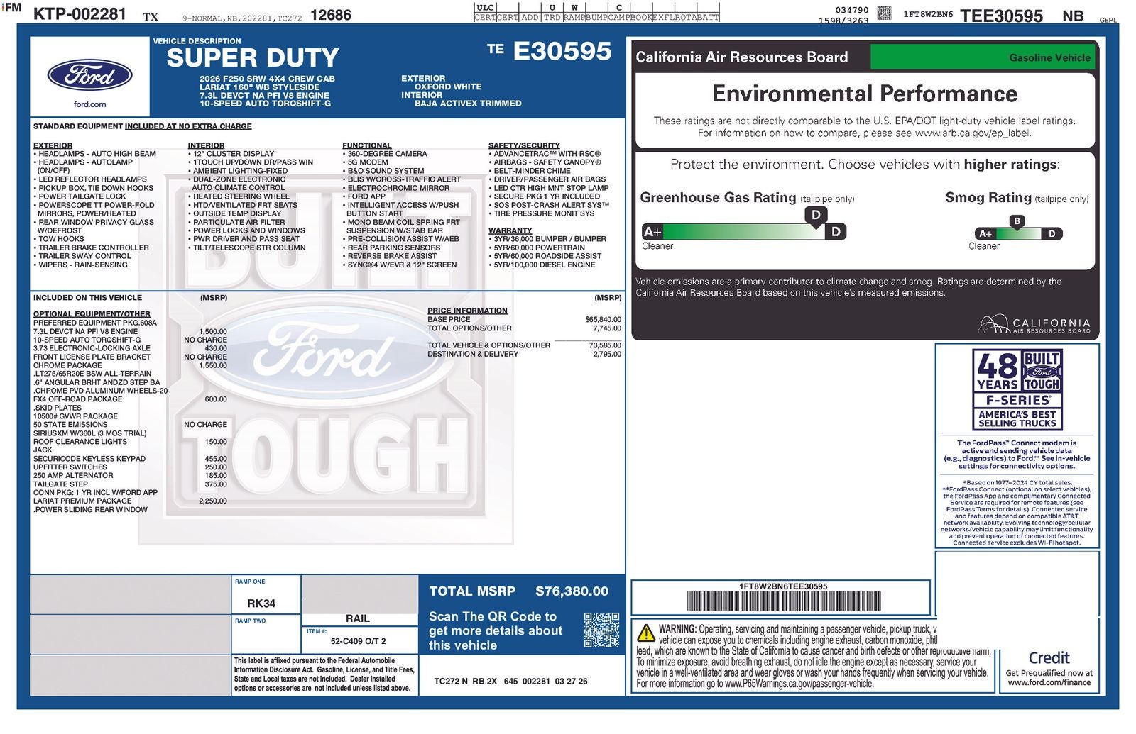 2026 Ford F-250SD F-250® Lariat®