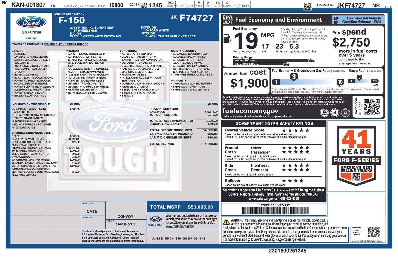 2018 Ford F-150 Lariat