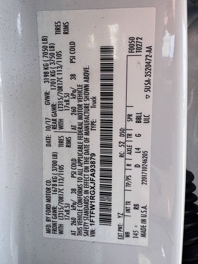 2018 Ford F-150 Raptor