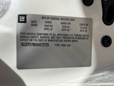 2008 Pontiac G6 Value Leader