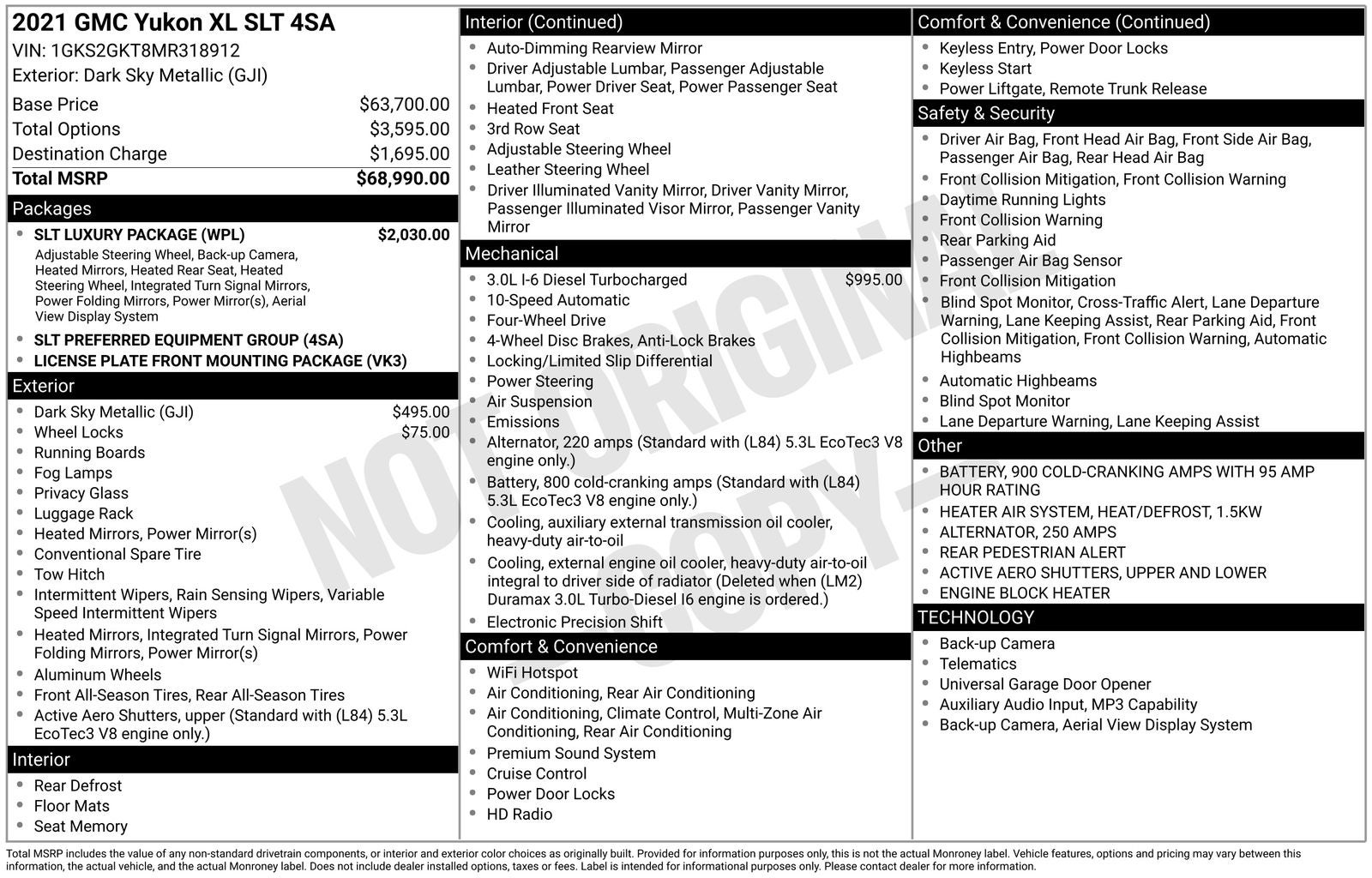 2021 GMC Yukon XL SLT