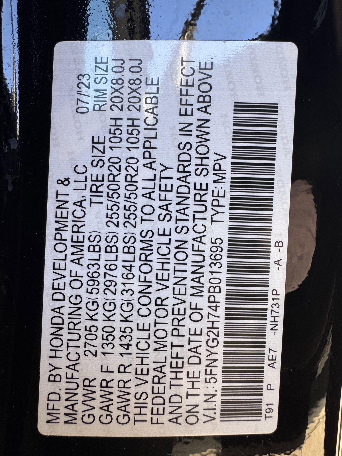 2023 Honda Pilot Touring