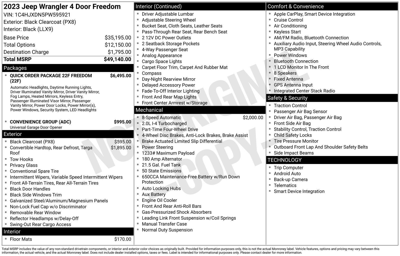 2023 Jeep Wrangler Freedom