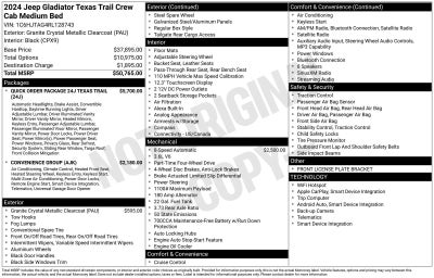 2024 Jeep Gladiator Texas Trail