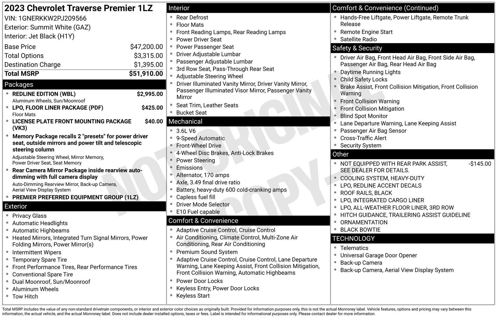 2023 Chevrolet Traverse Premier
