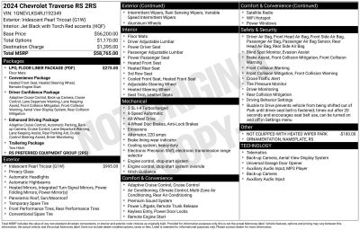 2024 Chevrolet Traverse RS