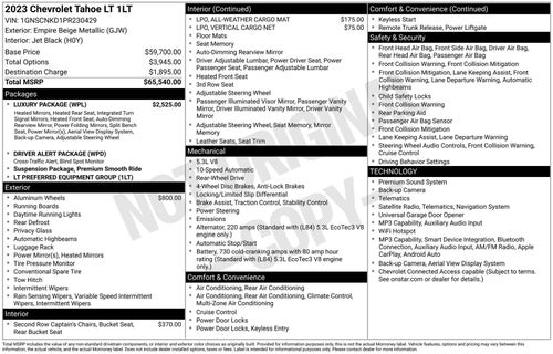 2023 Chevrolet Tahoe LT
