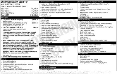 2023 Cadillac XT4 Sport