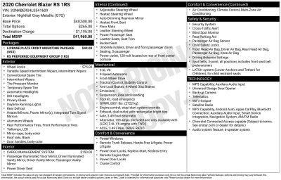 2020 Chevrolet Blazer RS