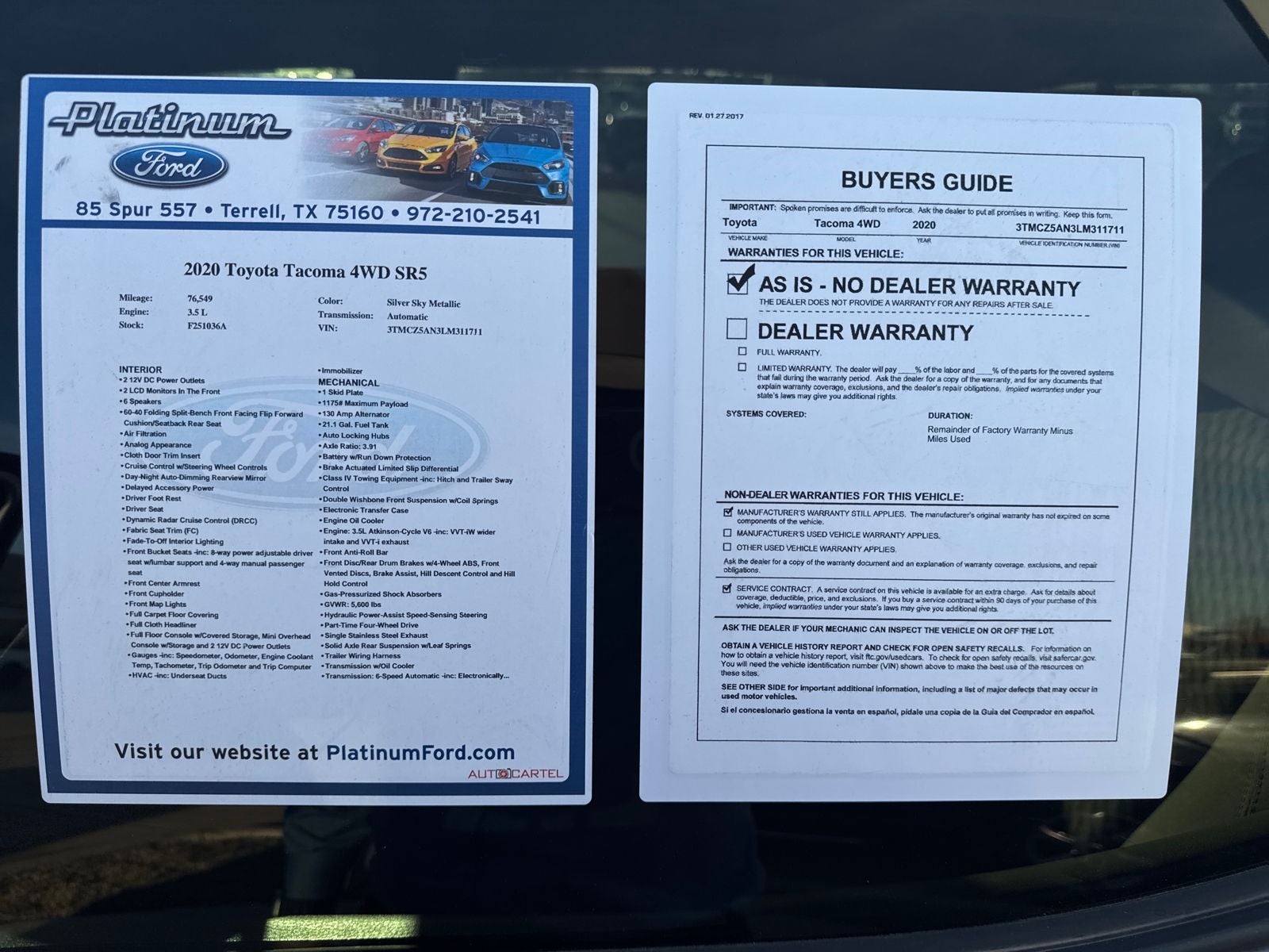 2020 Toyota Tacoma SR5 V6