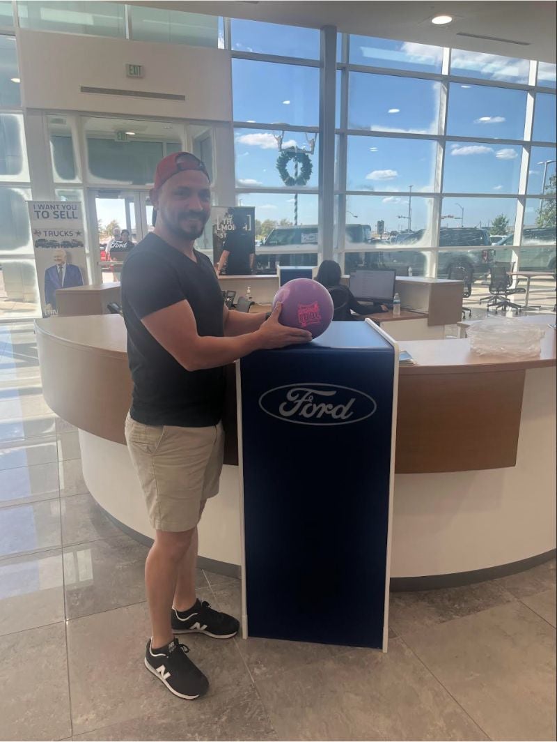 Ford Plat bowling logo Johnweyne_De_Freitas in Terrell TX