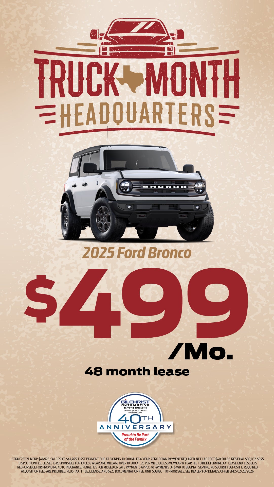 Shop $499/mo Lease Offer on 2025 Ford Bronco!