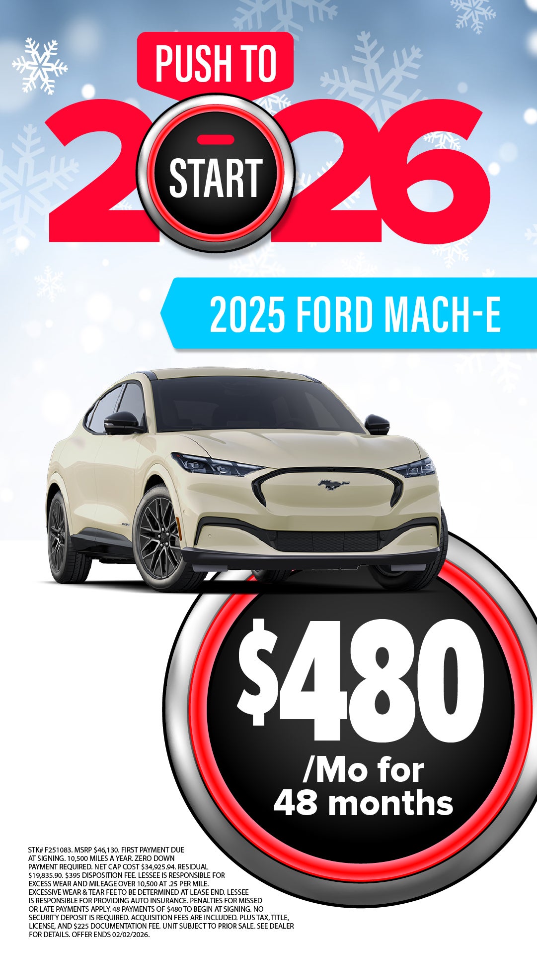 Shop $458/mo Lease Offer on 2025 Ford Mach-E!