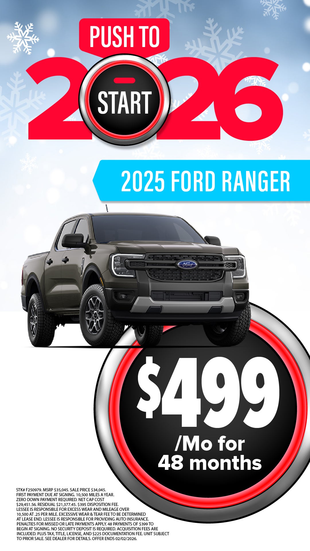 Shop $399/mo Lease Offer on 2025 Ford Ranger!
