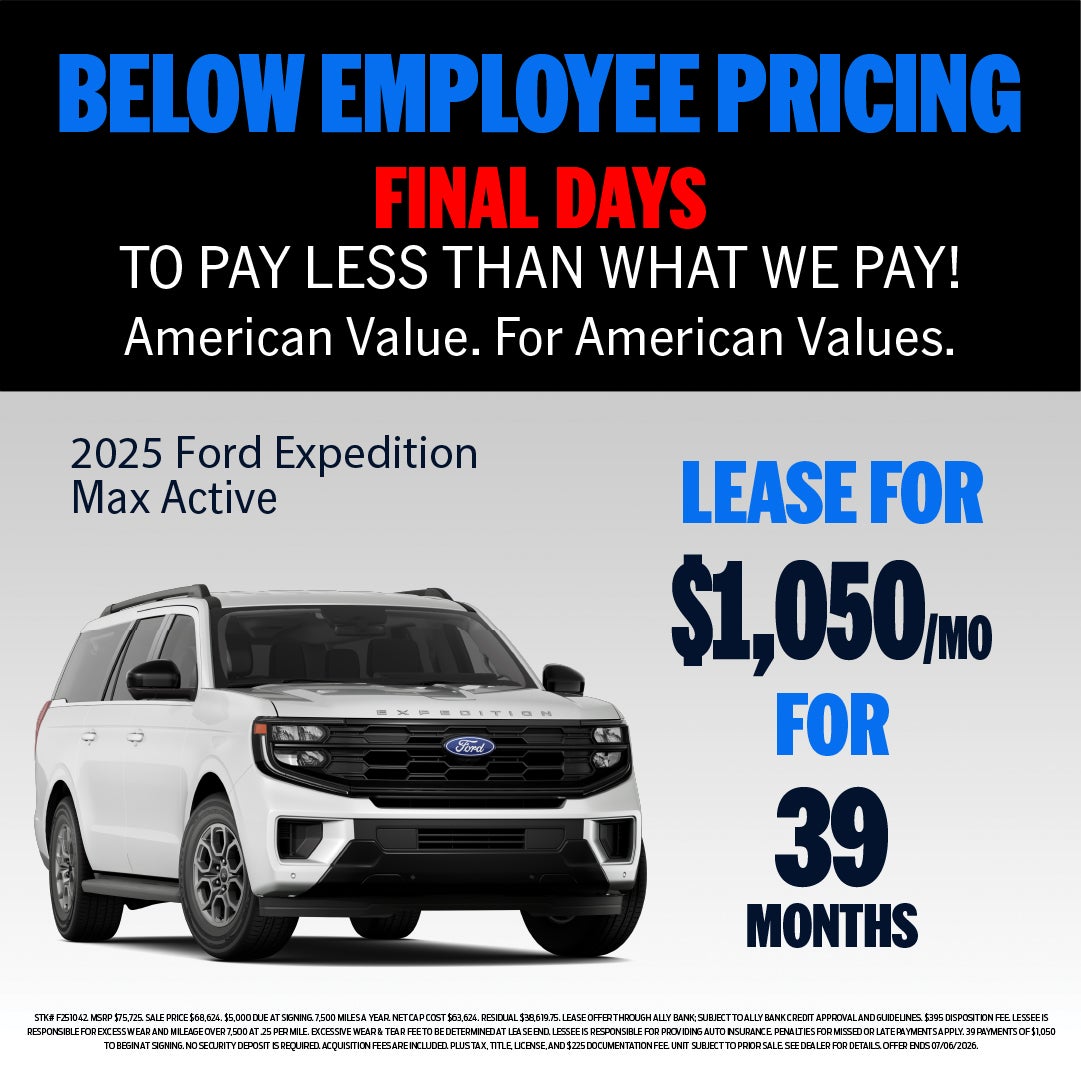 LEASE A 2025 EXPEDITION MAX ACTIVE FOR $1,050/MO!