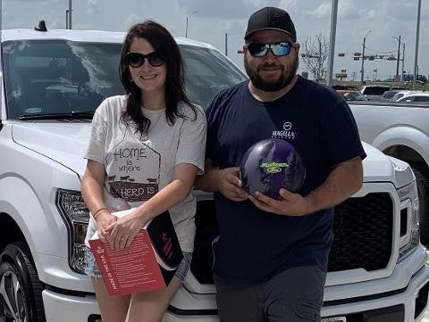 Justin and Cheyenne Lane purchased a 2020 F-150 Platinum Ford in Terrell TX