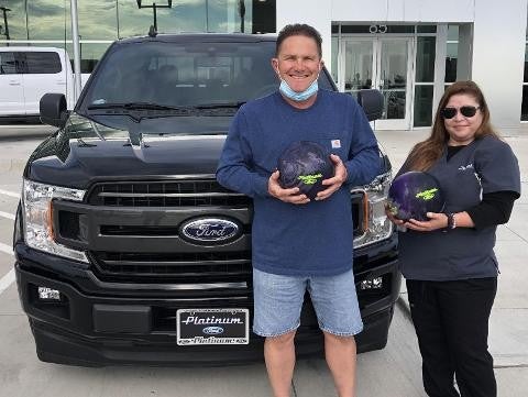 Shelby and Nora Hollis purchased a 2020 F-150 Platinum Ford in Terrell TX