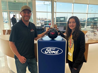 James Haygood and Veronyca West test drove a new Ford F-250 Platinum Ford in Terrell TX