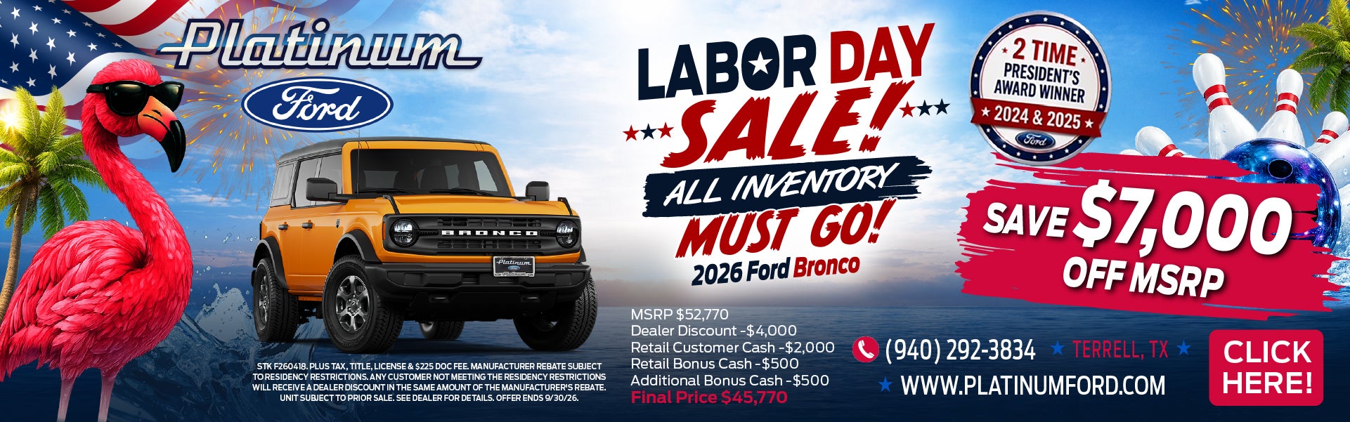 Labor Day Sale - 2025 Ford Bronco Offer
