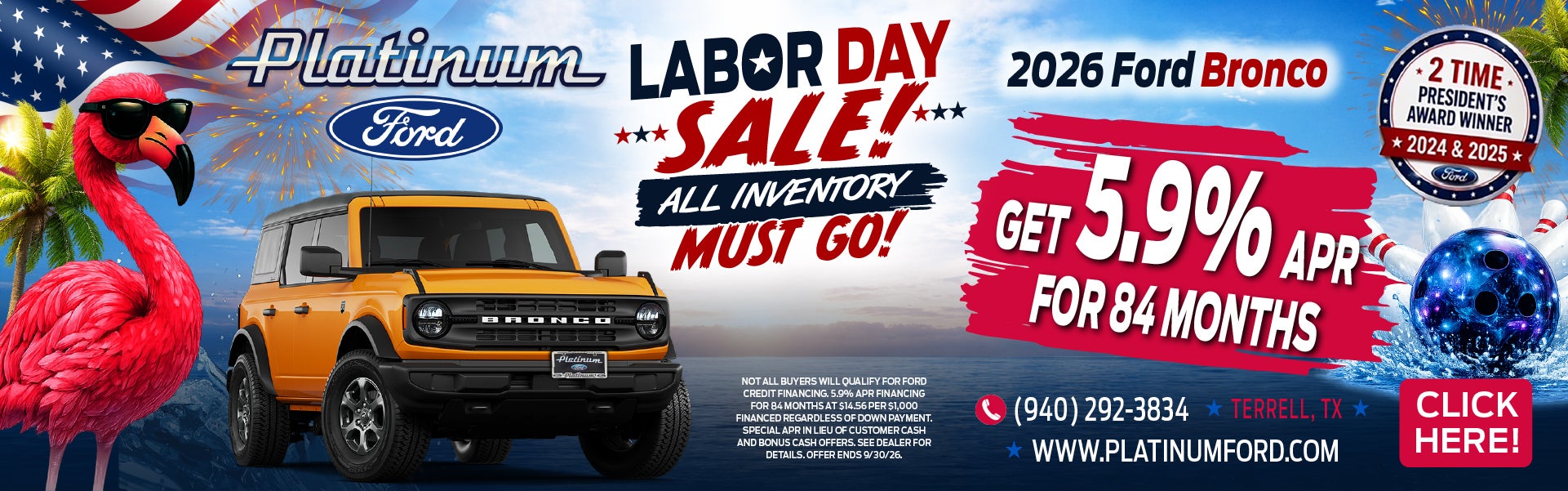 Labor Day Sale - 2025 Ford Bronco APR Offer