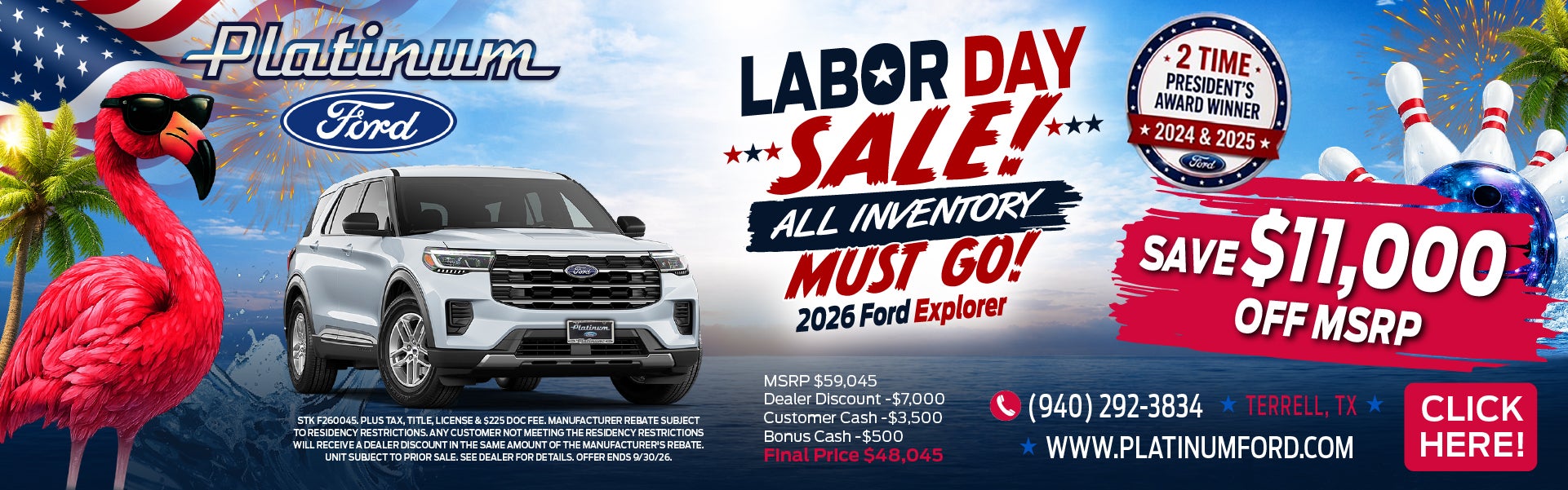 Labor Day Sale - 2025 Ford Explorer Offer