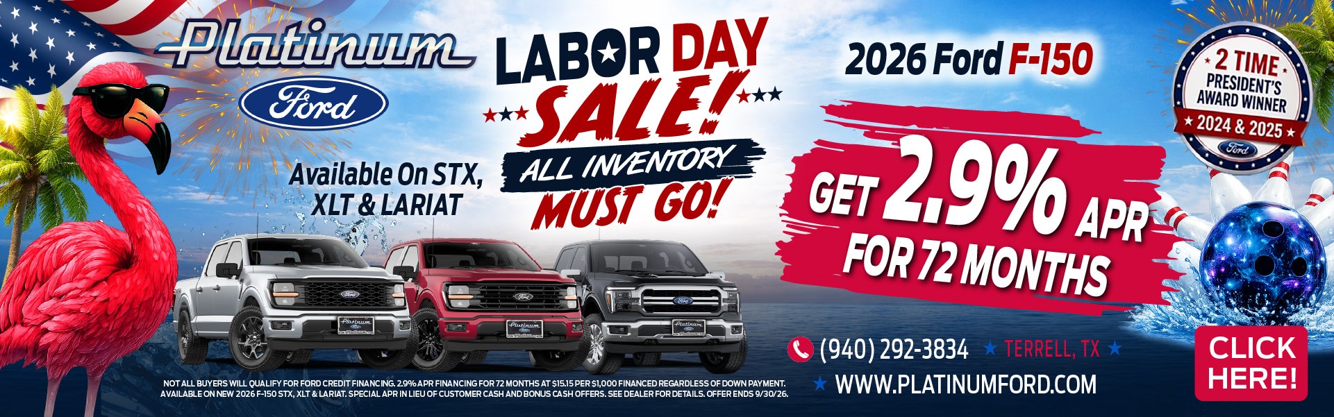 Labor Day Sale - 2025 Ford F-150 APR Offer