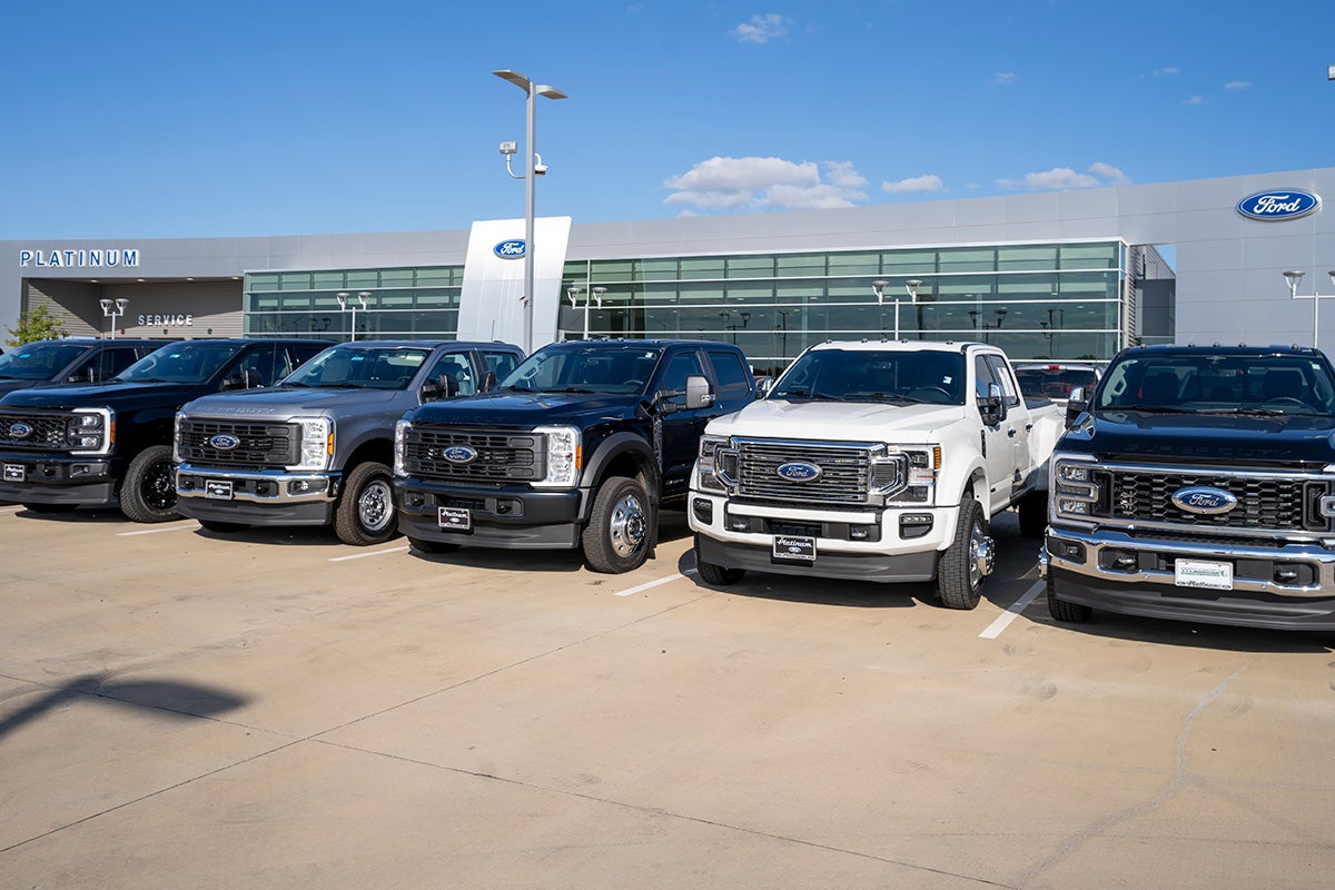 Ford trucks at Platinum Ford